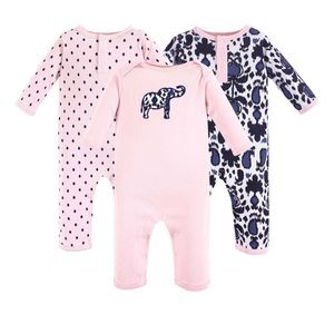NWT Yoga Sprout Pink Ikat Elephant 3 Coverall Set